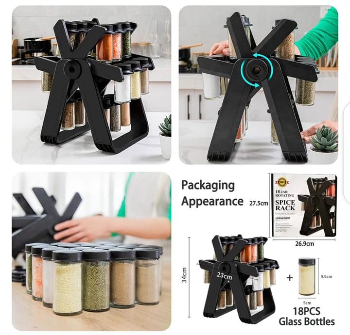 Rotating Spice Organizer (18 Pcs Jar)