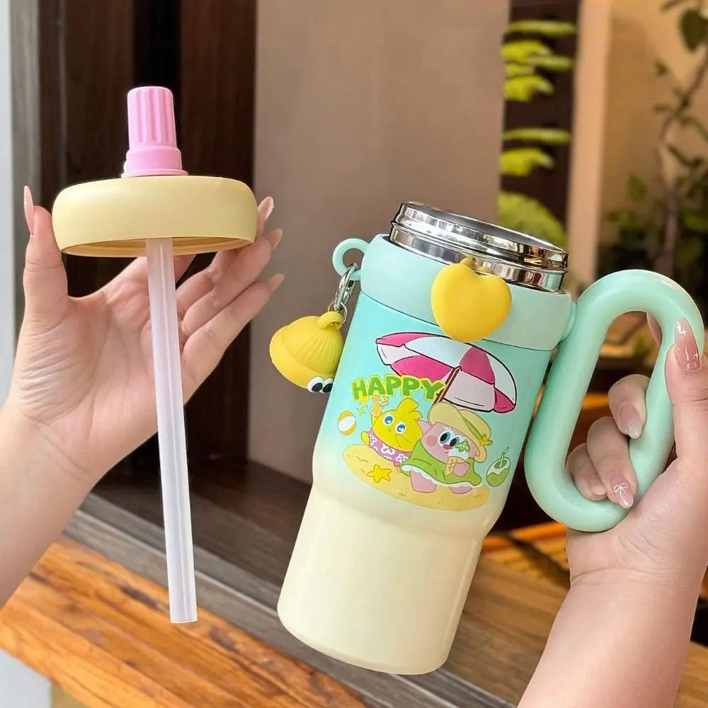 Cartoon Printed Stainless Steel Vacuum Bottle (850ML)