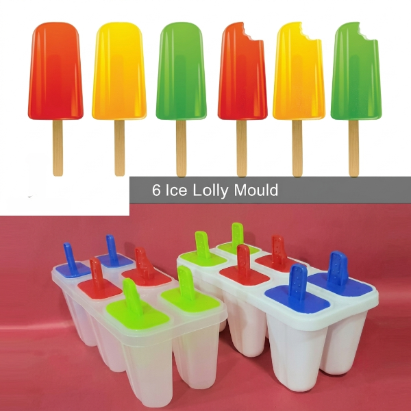 6PCs Reusable Ice Lolly Maker Set