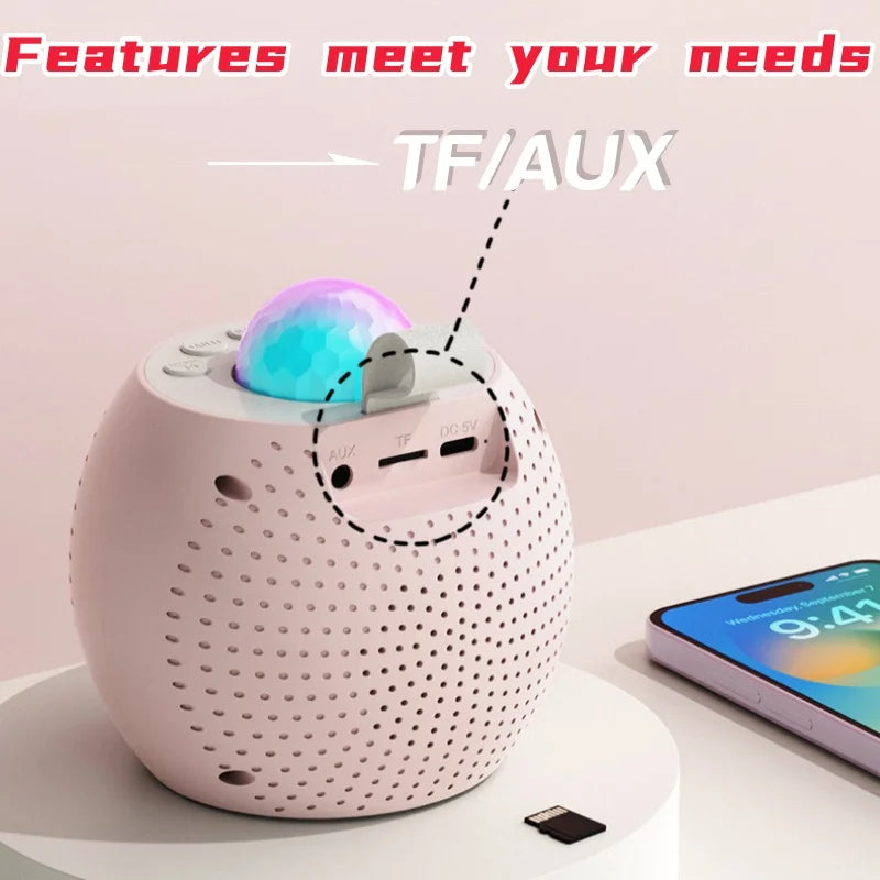 Rechargeable RGB Light Speaker with Wireless Mike