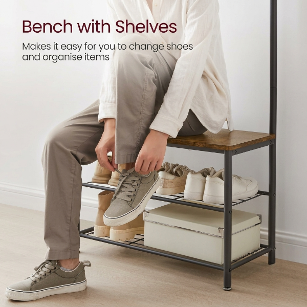 Multi-Functional Shoe & Hat Rack (Heavy Wooden)