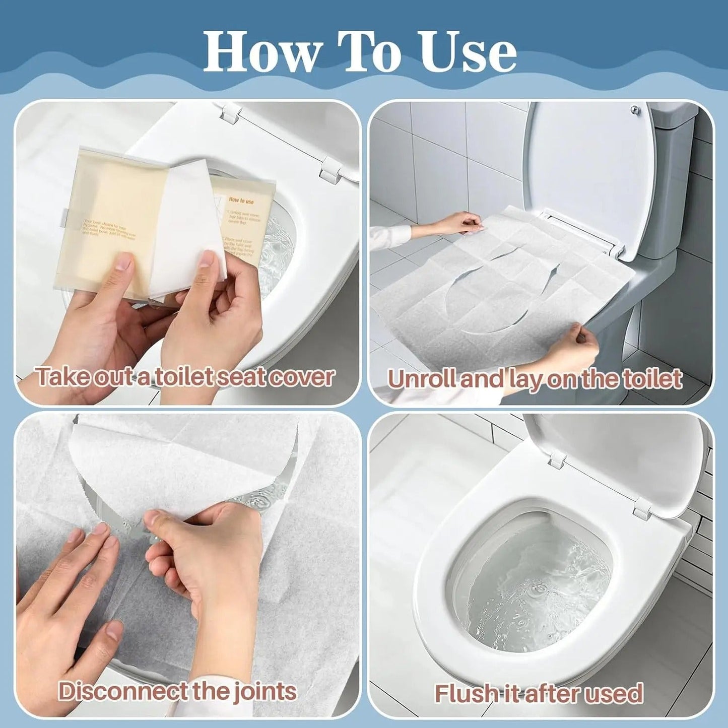 Disposable Paper Toilet Seat Cover (10 Pcs)