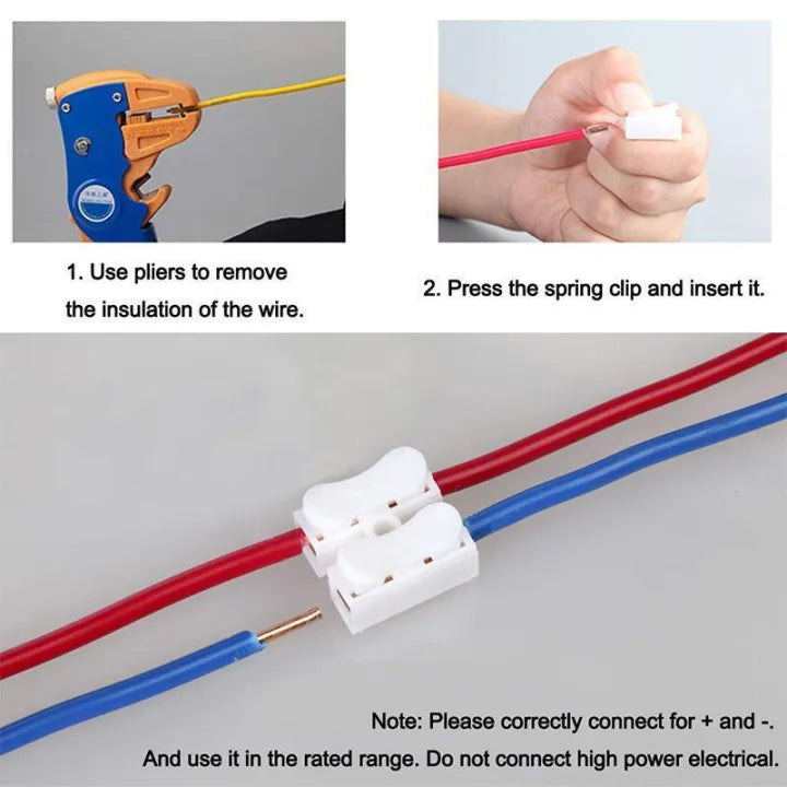 5pcs Self Locking Push Type Terminal