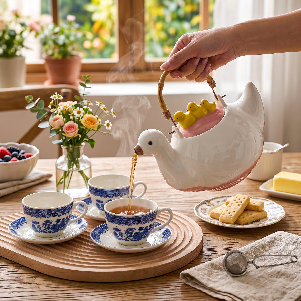 Cute Duck Ceramic Tea Pot