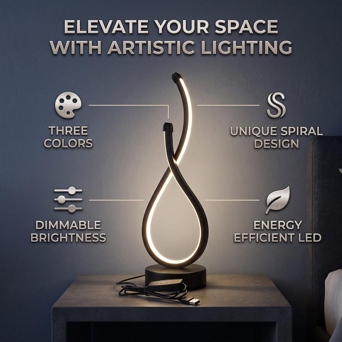 Luxury Spiral LED Night Light