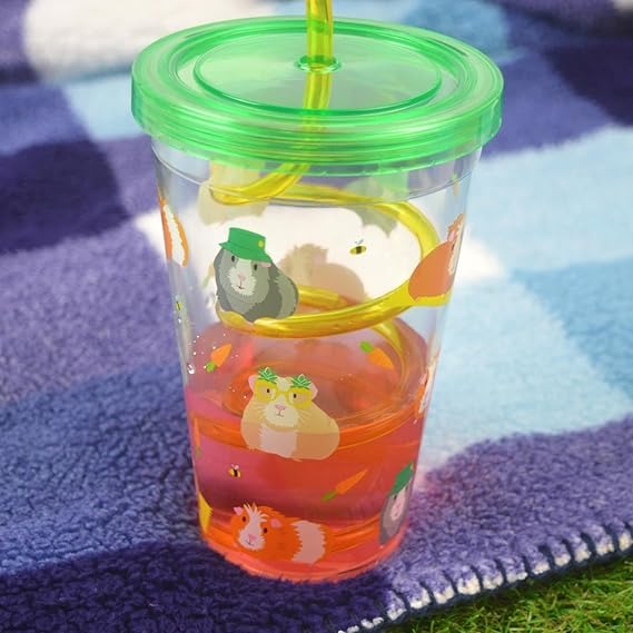 1PC Straw Ring Plastic Glass