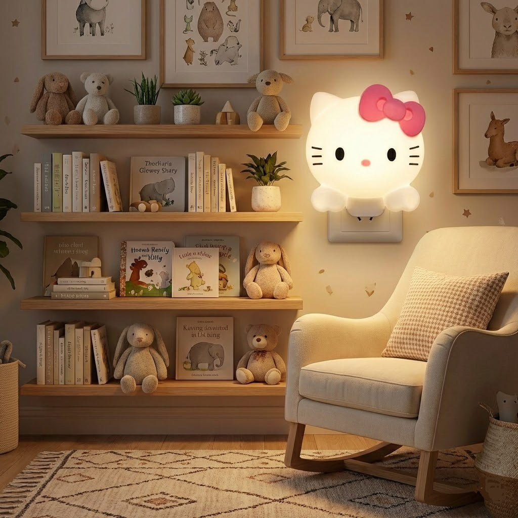 LED Cat Shape Socket Night Light