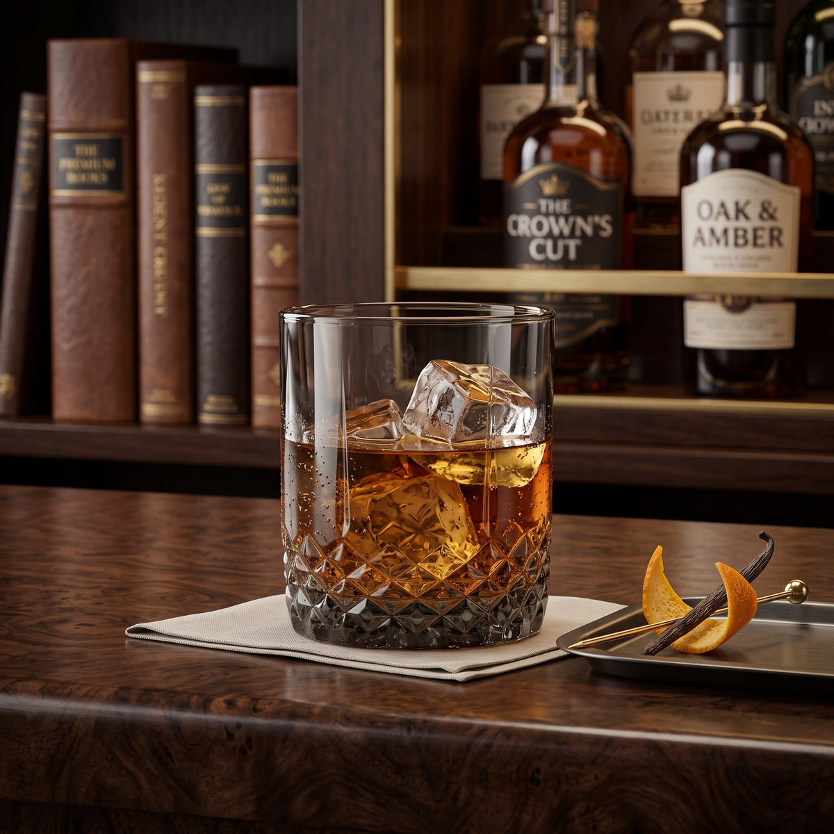 6PCs Luxury Diamond Cut Glass Set