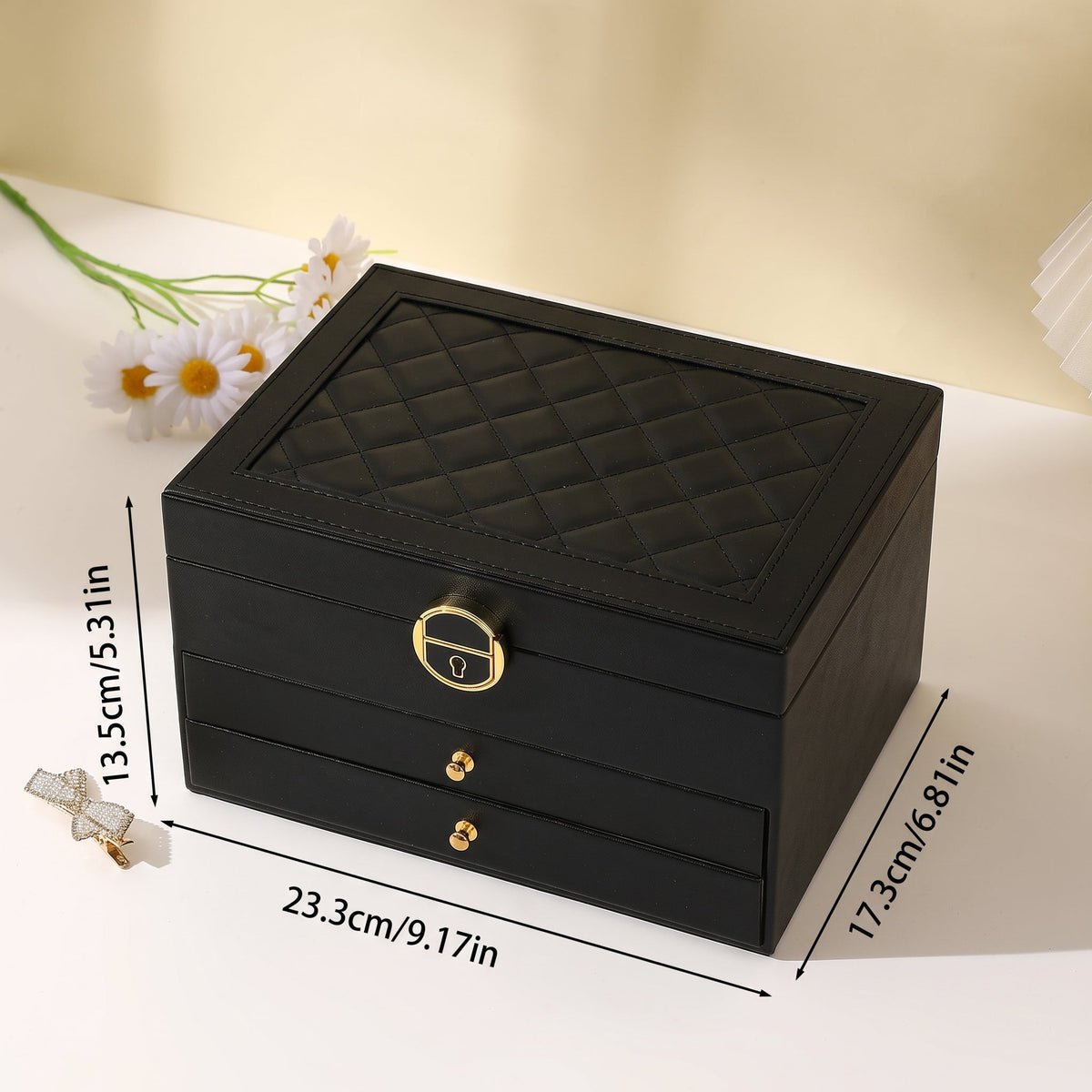 Luxury 3-Layer Jewelry Organizer Box
