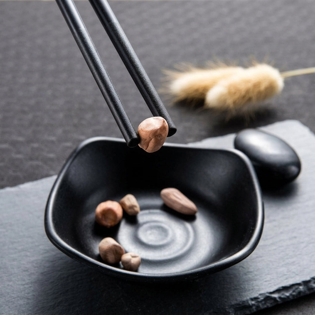 5 Pairs Black & Gold Reusable Non-Slip Chopsticks