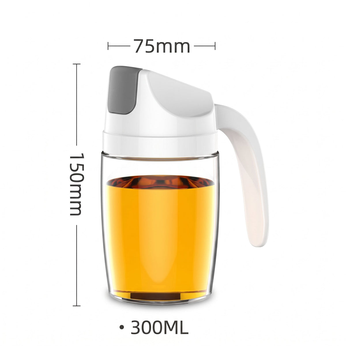 Elegant Glass Oil Dispenser Bottle 300ML