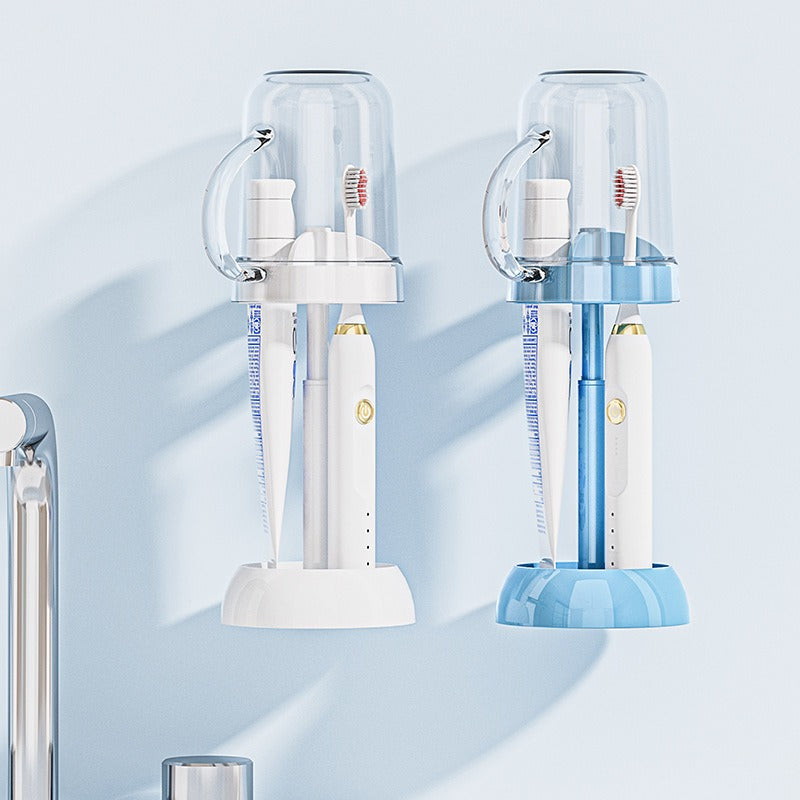 Creative Toothbrush Holder With Mouthwash Cup