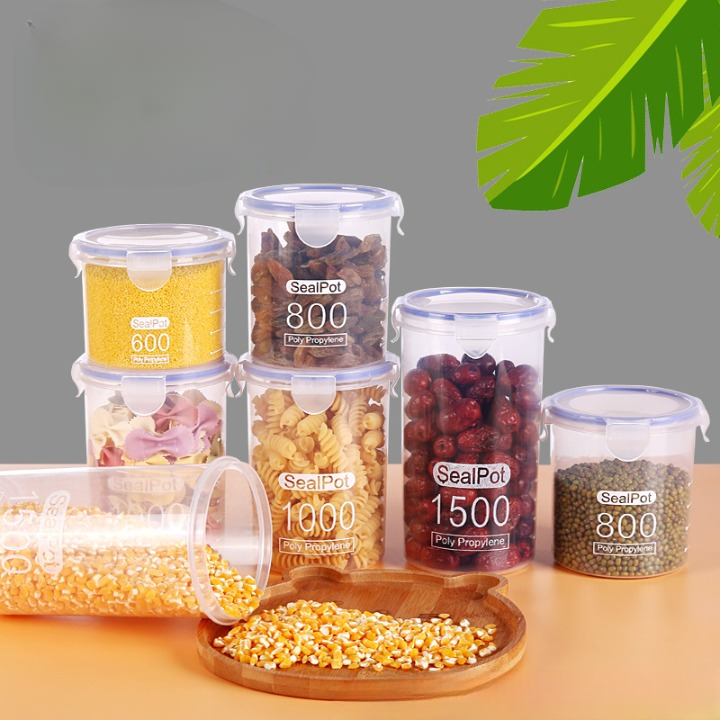 3 Pcs Airtight Food Jar 800ml