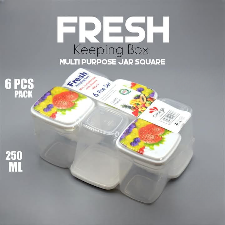 6 PCs Multipurpose 250ml Storage Jar Set