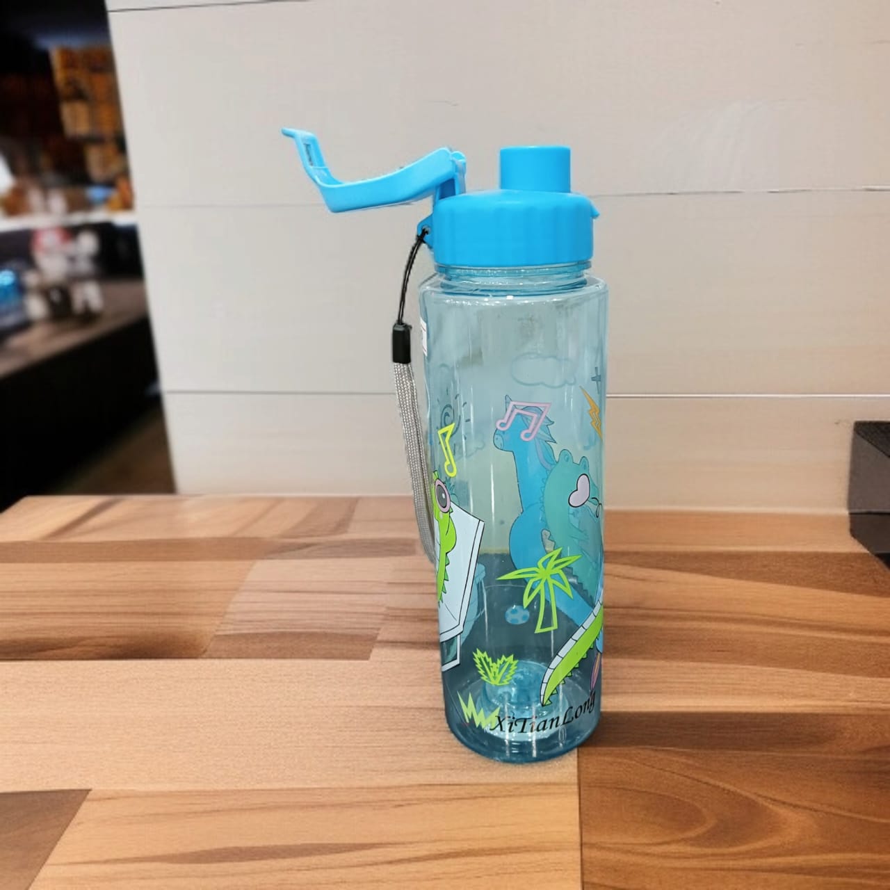 Cute Cartoon Printed Kids School Water Bottle with LED Base Light