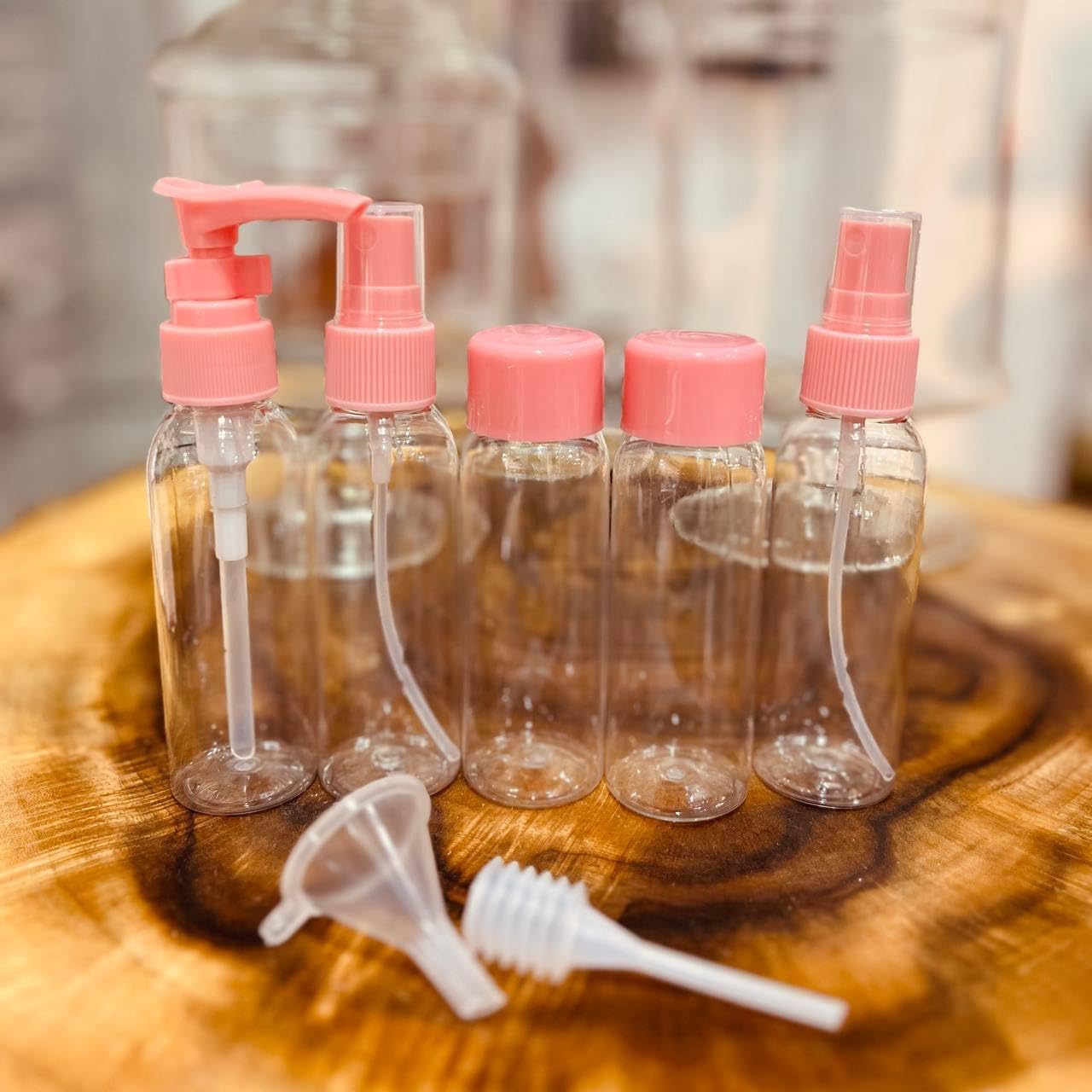 7pcs Empty Refillable Mini Plastic Bottles
