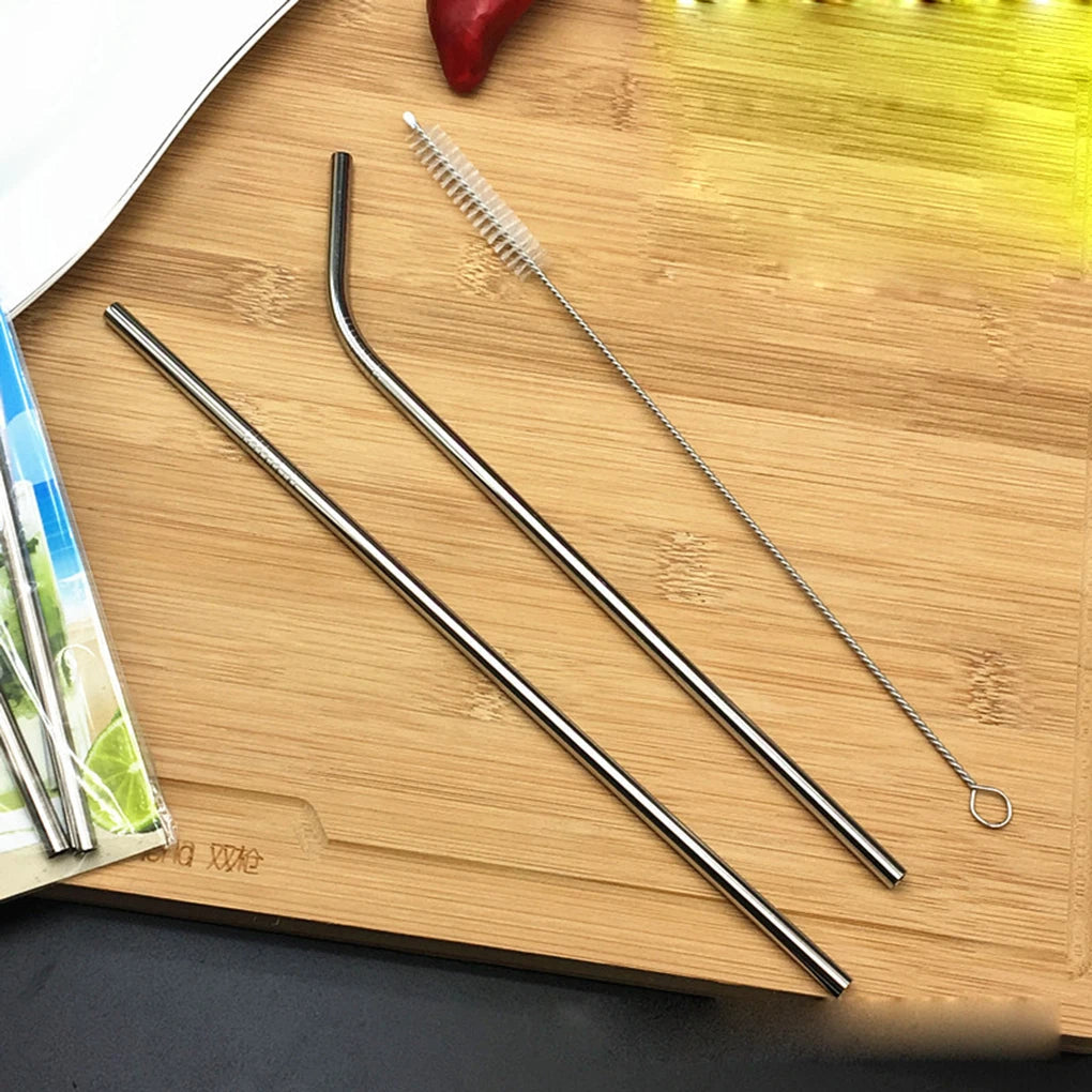 5Pc-Set Stainless Steel Reusable Straw