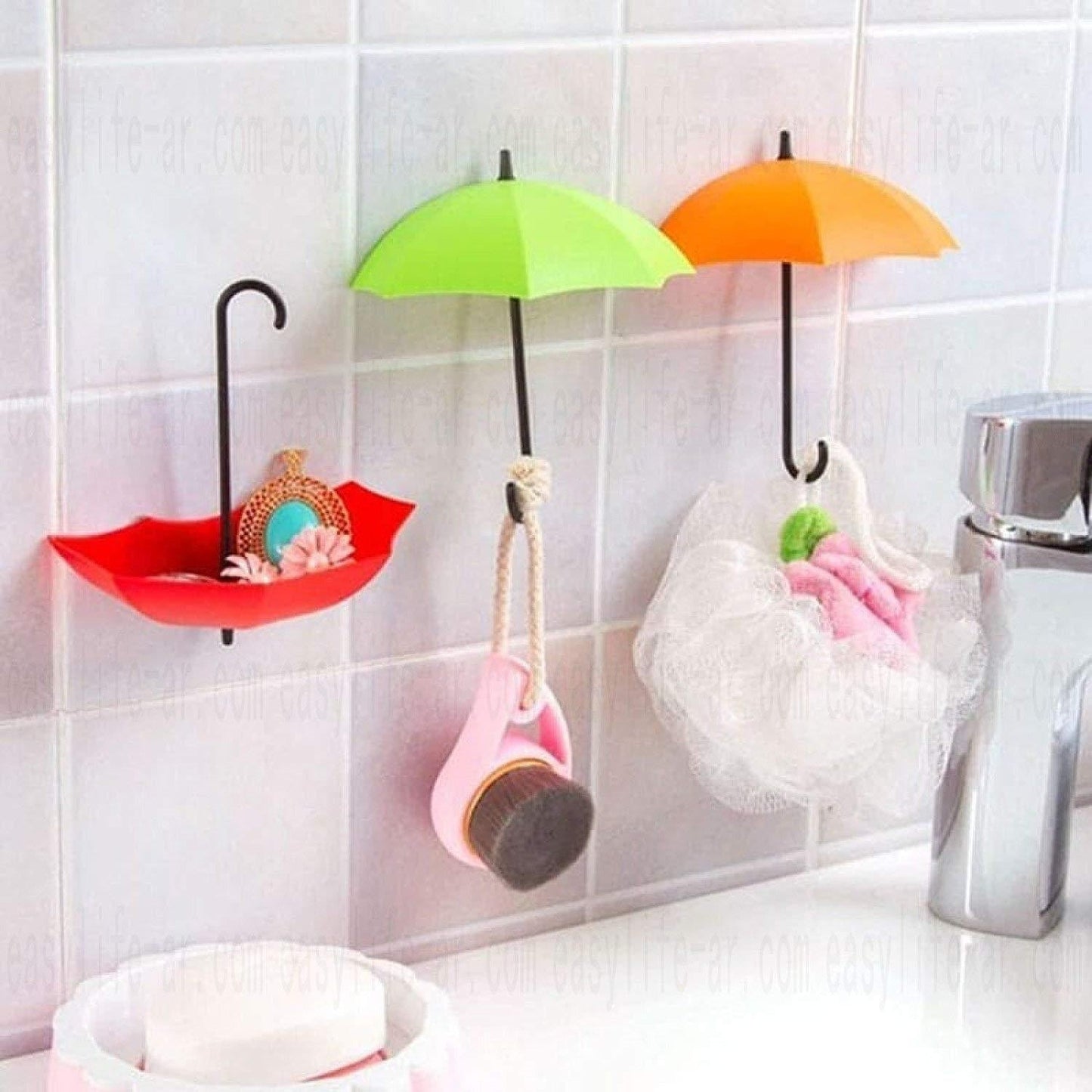 Pack Of 3 Stick Wall Mounted Umbrella Hook