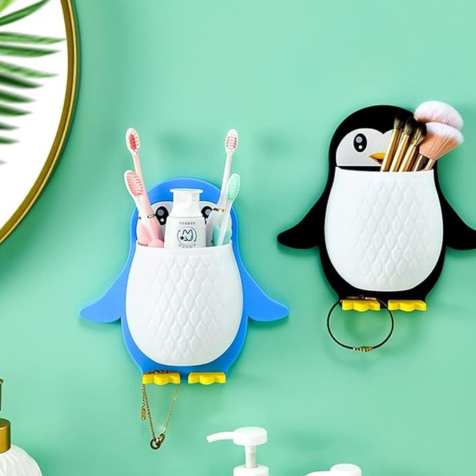 Wall Mounted Penguin Design Storage Holder