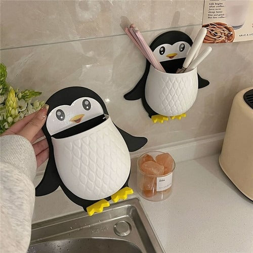 Wall Mounted Penguin Design Storage Holder