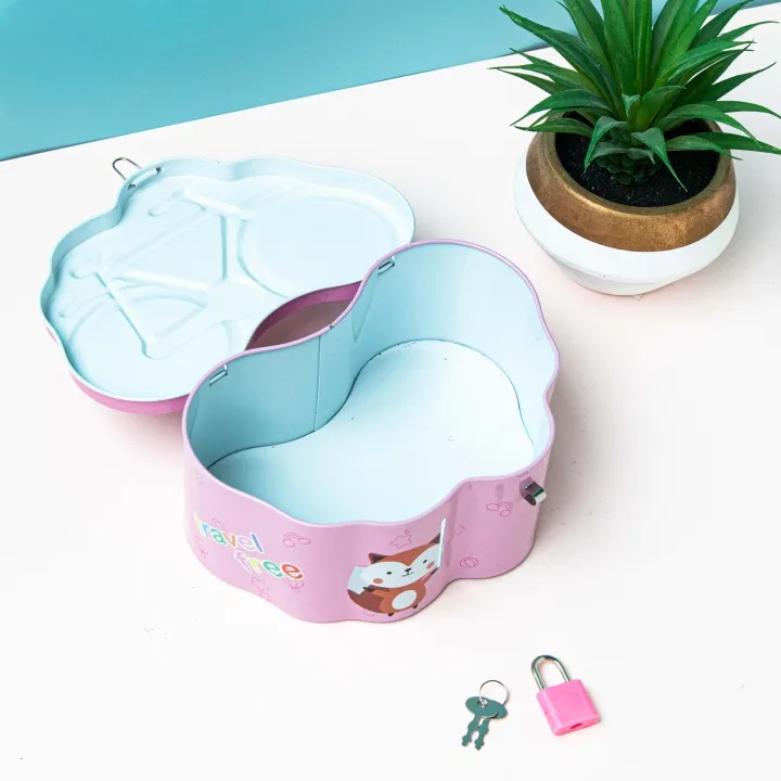Coin Box Bicycle Shape With Lock