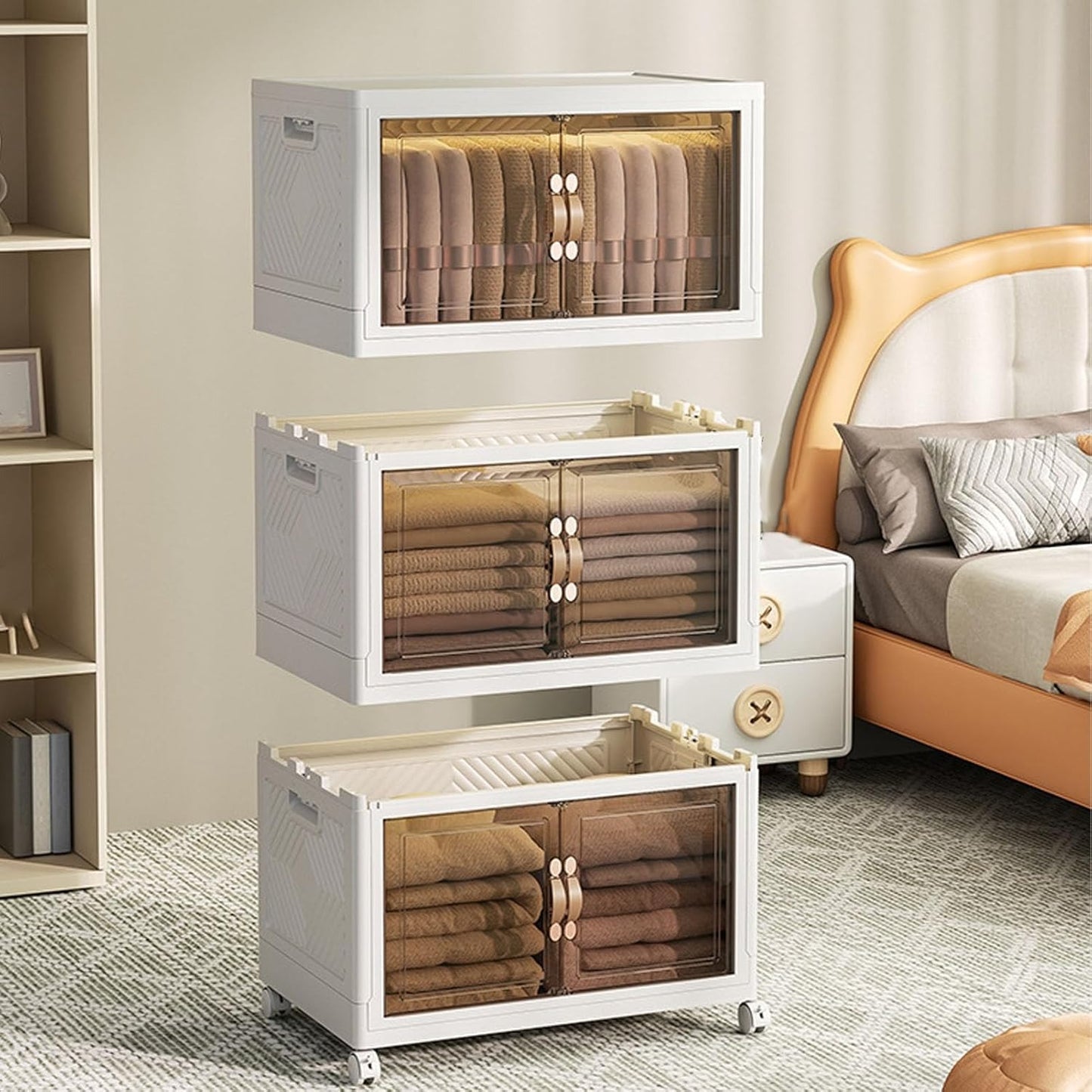 5 Layer Cabinet Double-Door Foldable Storage Organizer