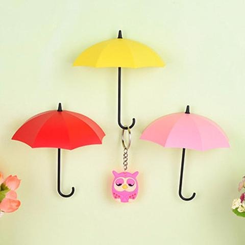 Pack Of 3 Stick Wall Mounted Umbrella Hook