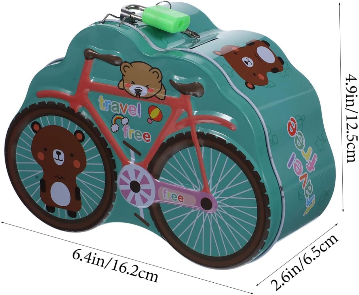 Coin Box Bicycle Shape With Lock