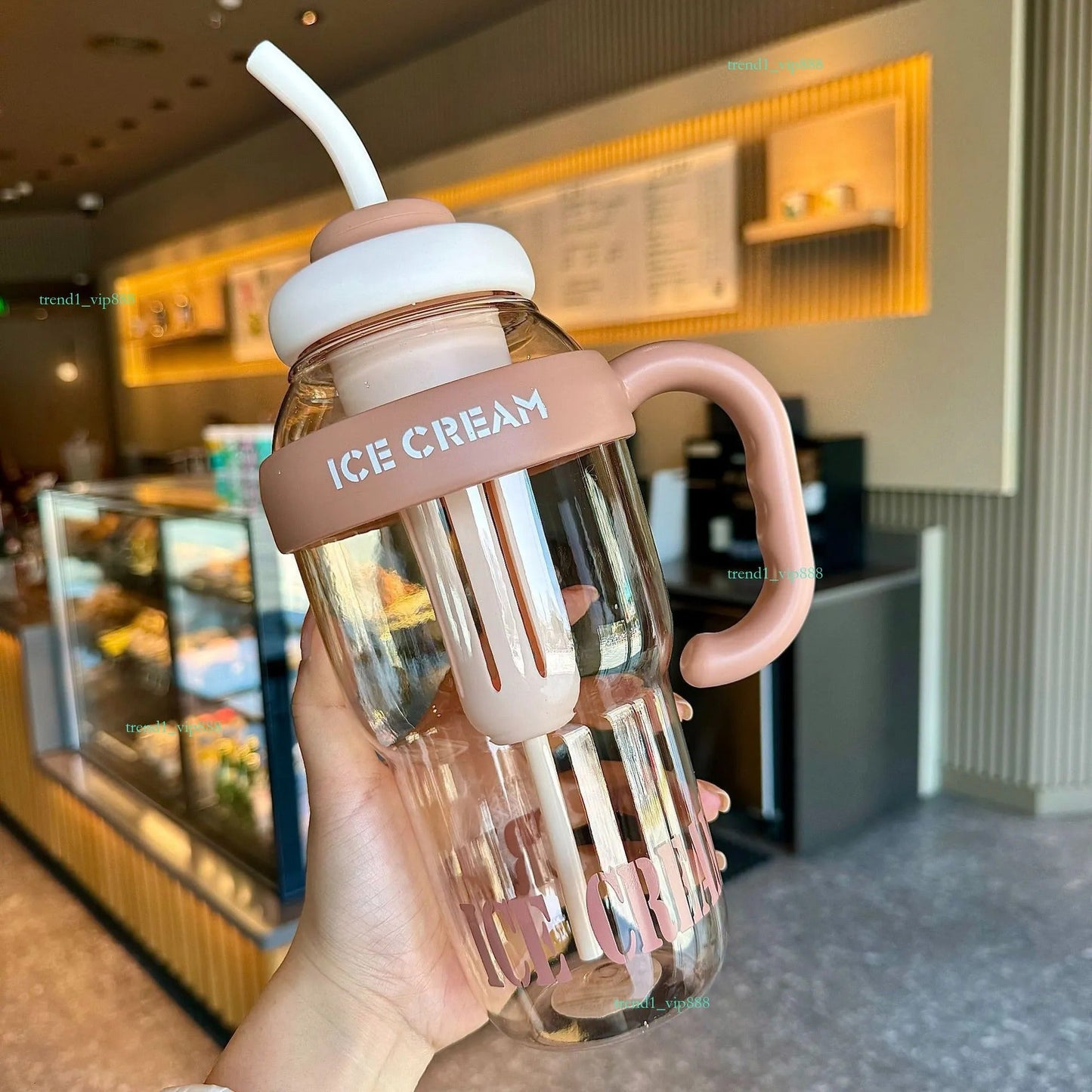 Plastic Water Bottle With Lid And Straw