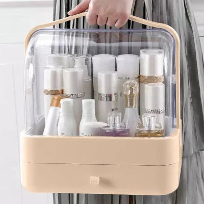 Premium Makeup Organizer with Double Side Glass Slide