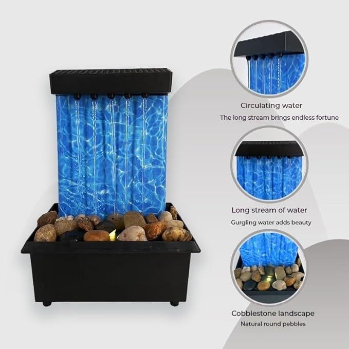 Tabletop Water Fountain with Light