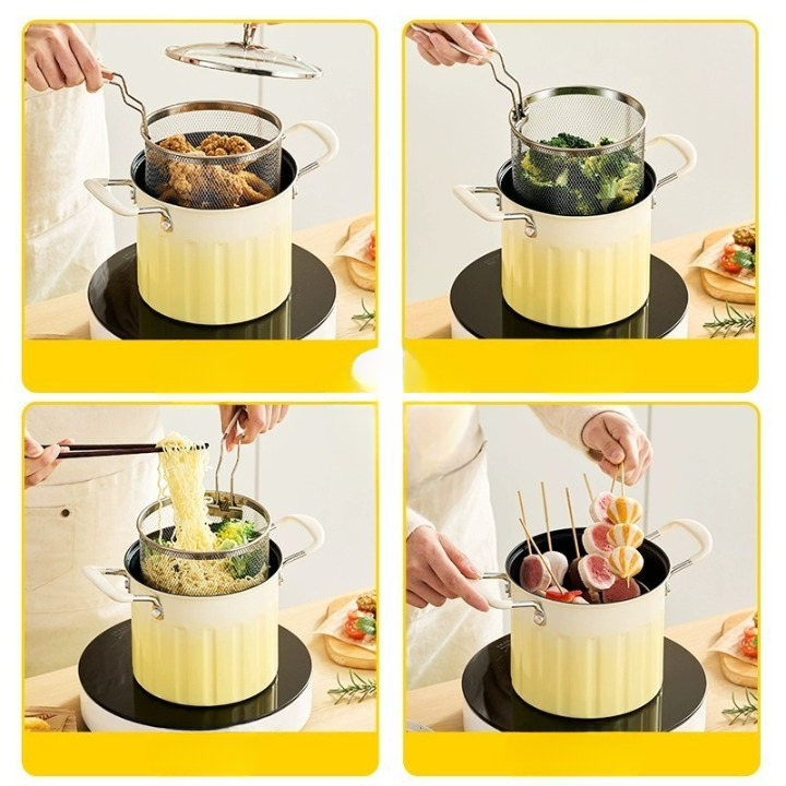 Deep Frying Pot With Strainer 3L