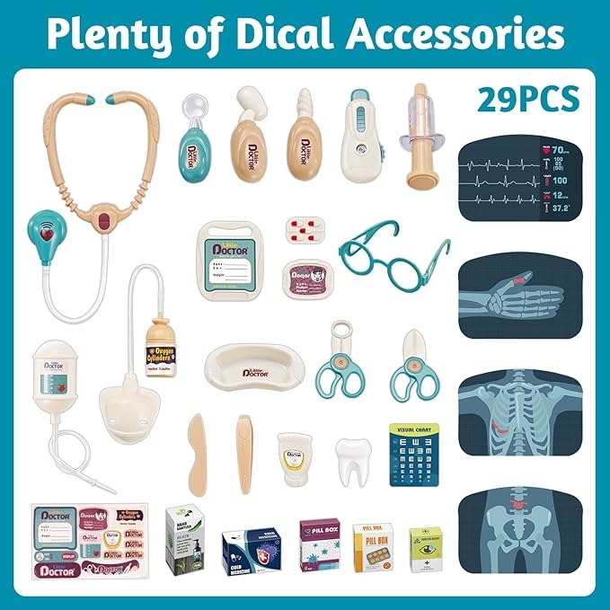 29PCs Pretend Play Doctor Kit Toy