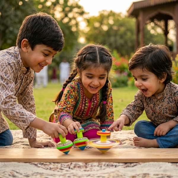 Kids Spinning Top With Music