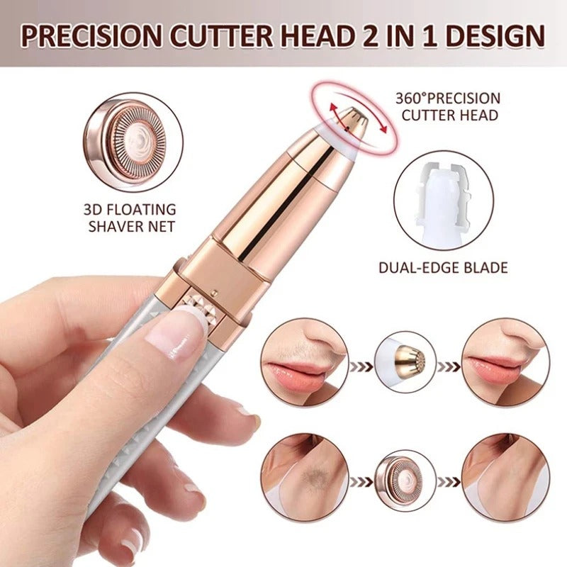 2 in 1 Rechargeable Facial Eyebrow Trimmer