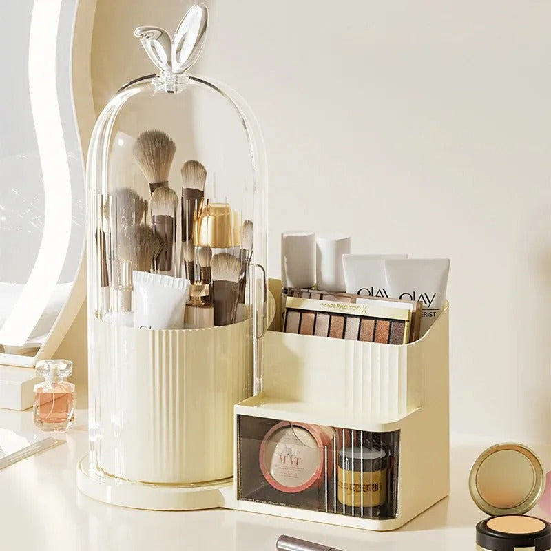 360° Rotating Dustproof Cosmetic Organizer
