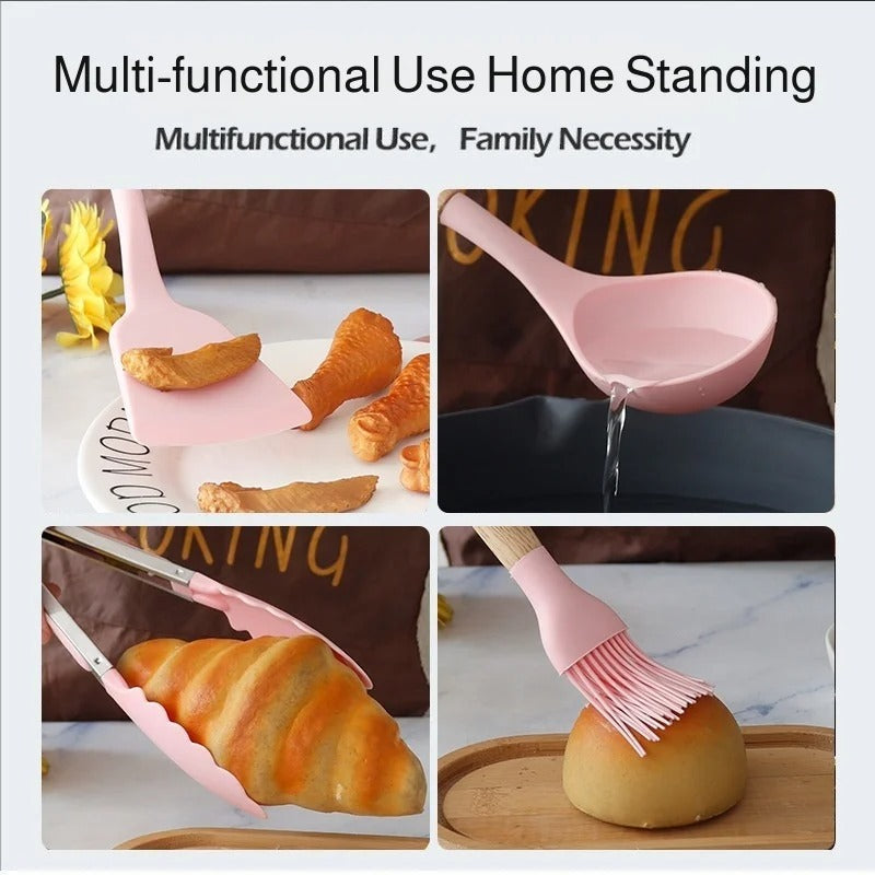 19-Piece Silicone Kitchen Utensil Set