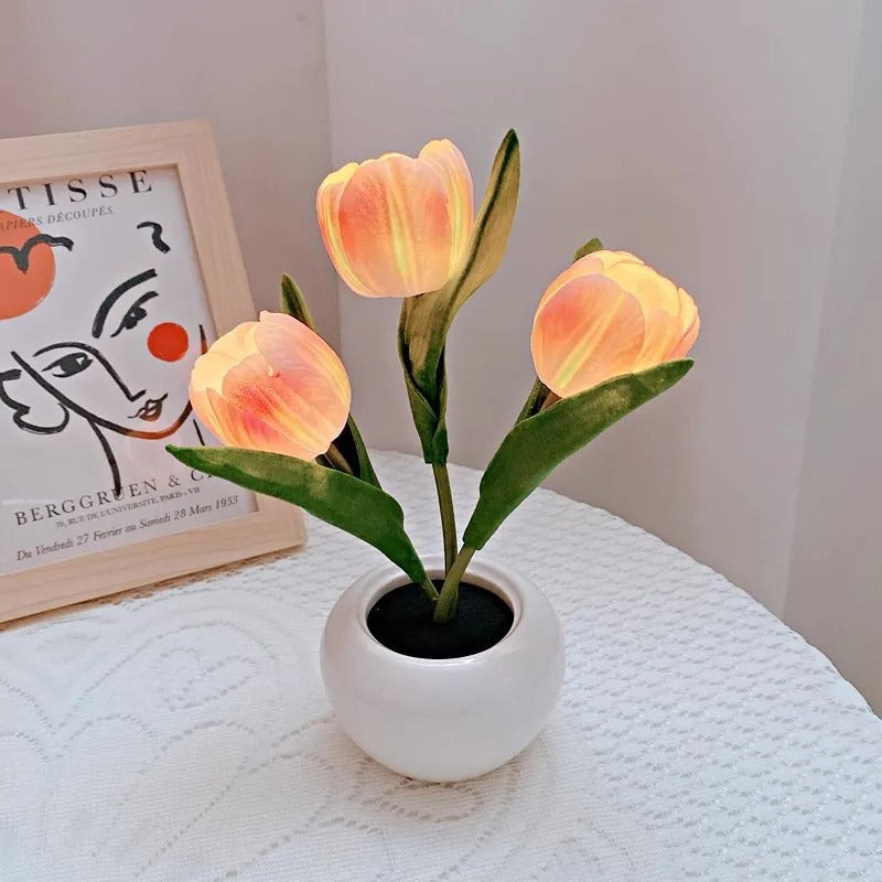 LED Tulip Flower Night Lamp