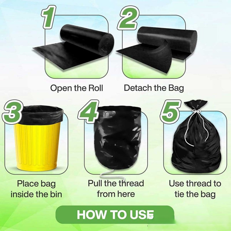 Black Garbage Bag Roll.