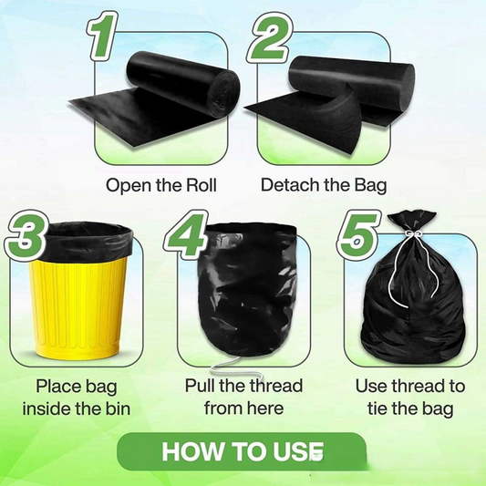 Black Garbage Bag Roll.