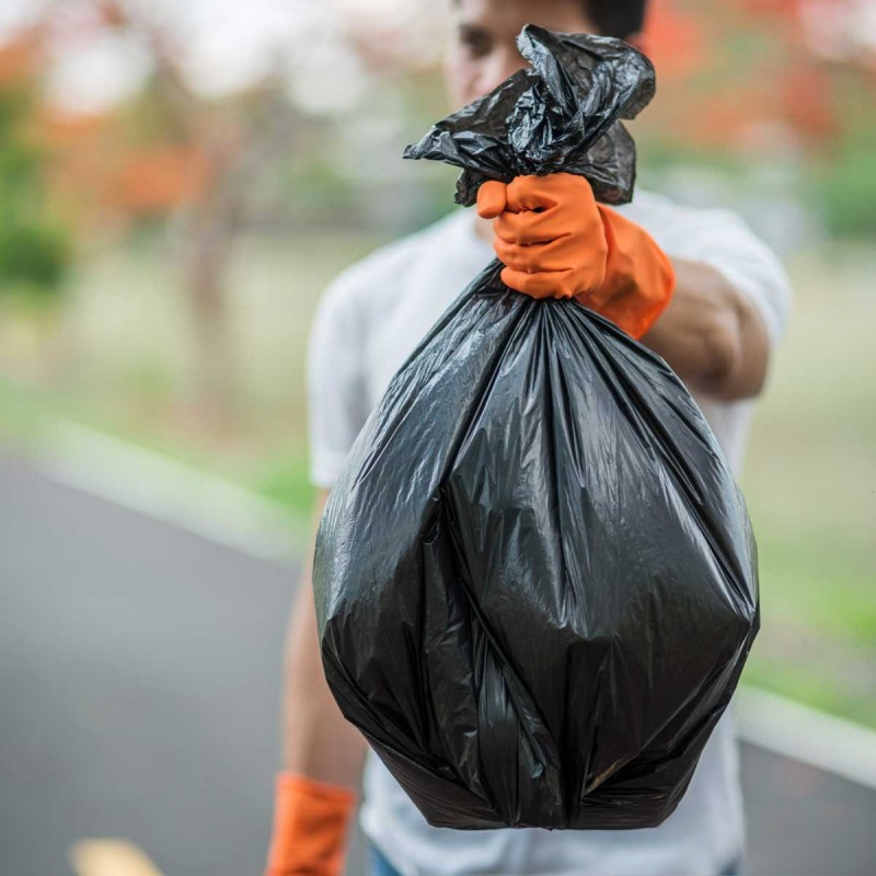 Black Garbage Bag Roll.