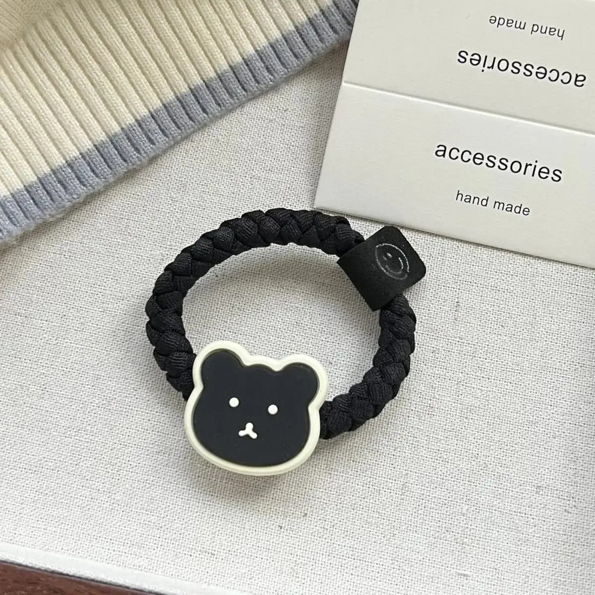 Cute Teddy Bear Ponytail Headband