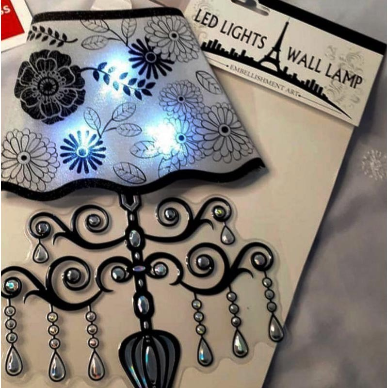 LED Lights Sticker 3D Embellishment Art Lamp Shape Attrdraft For Wall Decor