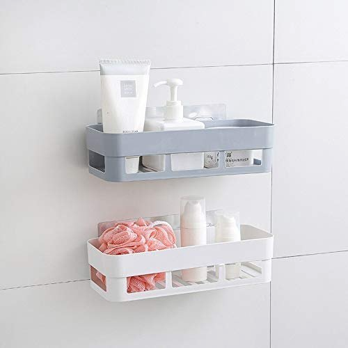 Plastic Storage Rack Self Adhesive Wall Storage Toilet Organizer