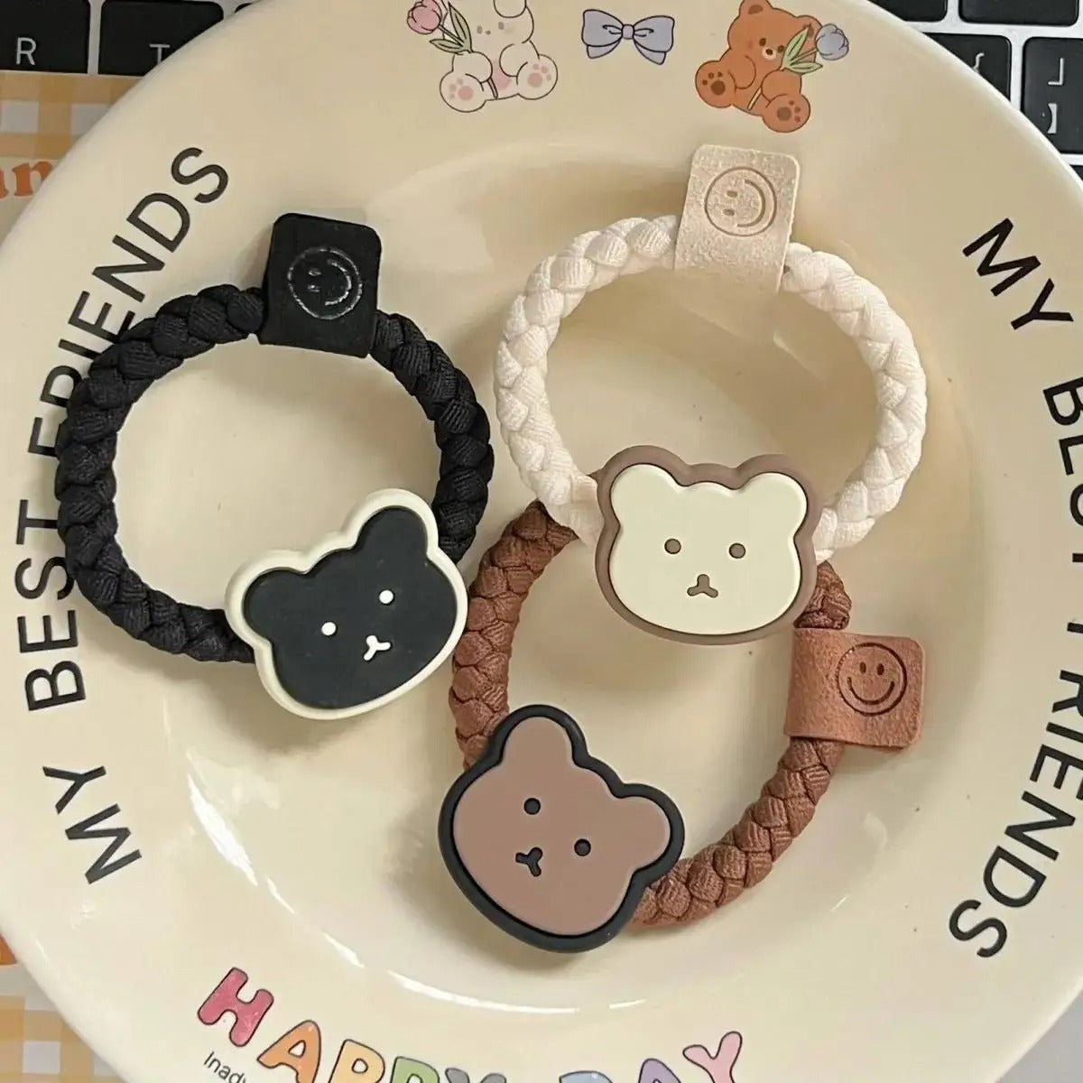 Cute Teddy Bear Ponytail Headband