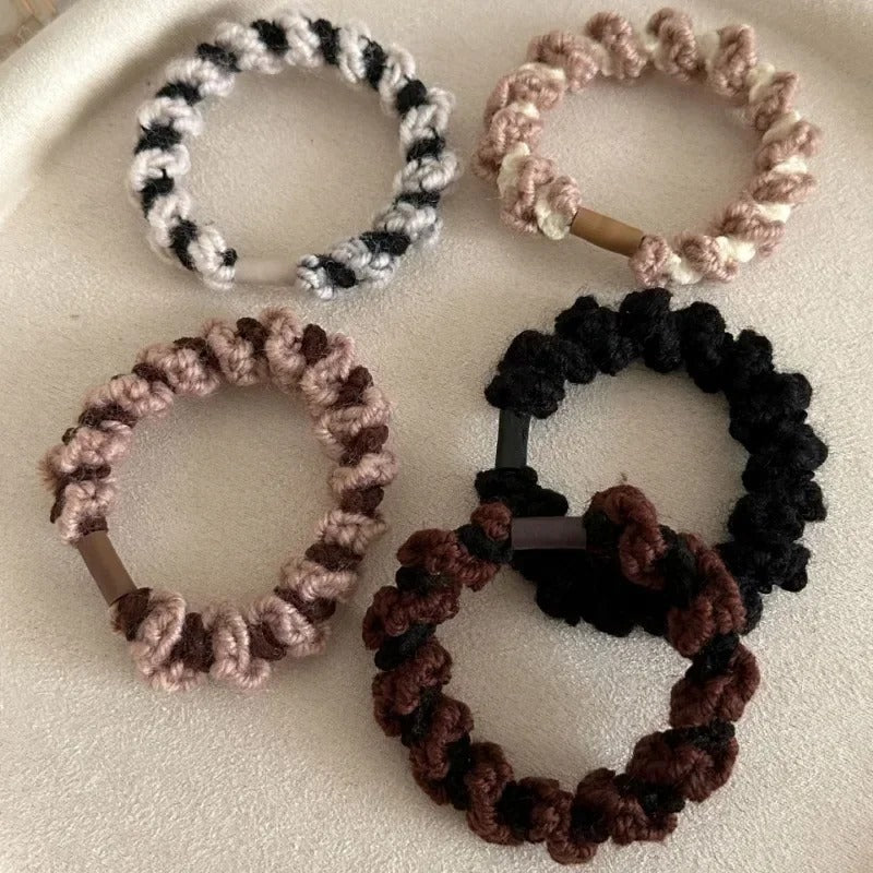 Elegant Wool Hair Tie Rope High Elastic Hairband