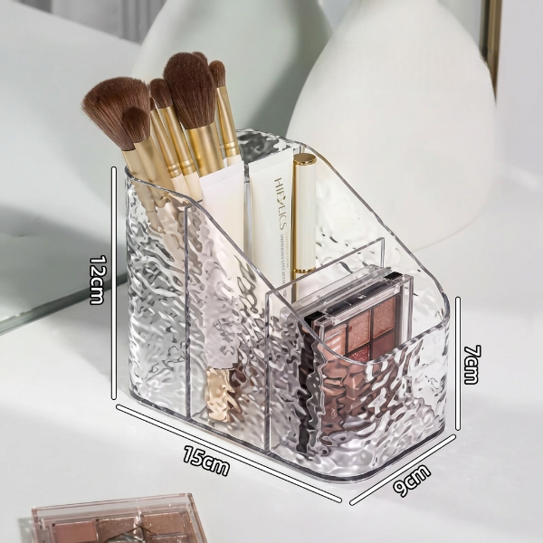 3 Compartment Frosted Acrylic Storage Box