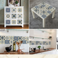 12pcs Blue & White Tile Stickers – Waterproof Peel & Stick Home Decor
