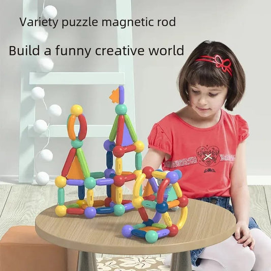 25pcs Kids Magnetic Builder Blocks Set, 3D Magnet Building Puzzle  Educational Toys