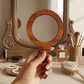 Portable Natural Wooden Hand Mirror